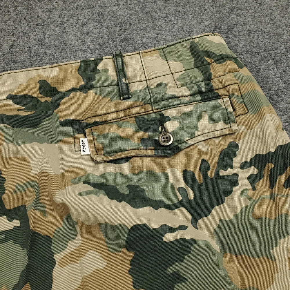 Levis Camo Cargo Shorts Mens 42 Loose Fit Baggy Y2K Military Utility Camouflage - Picture 9 of 12